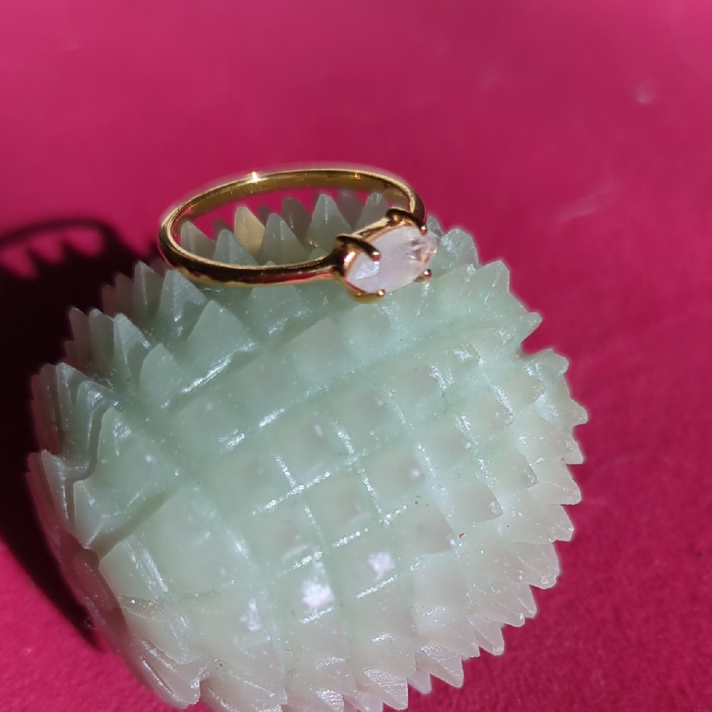 Gold Plated Silver Moonstone Ring